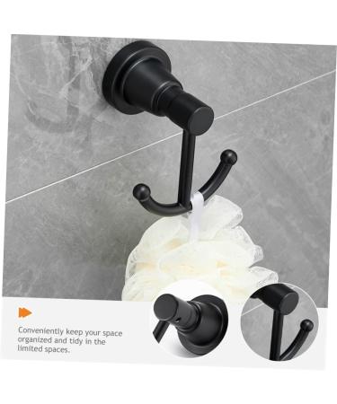 HOOTNEE Stainless Steel Coat Hook Hooks for Hanging Hook for Wall Coat Hooks Modern Wall Hooks Towel Hooks for Bathrooms Kitchen Hook Bathroom Hooks for Towels Robe Hooks Clothing Hooks 10X8.5CM Black - Buy Online on GoSupps.com