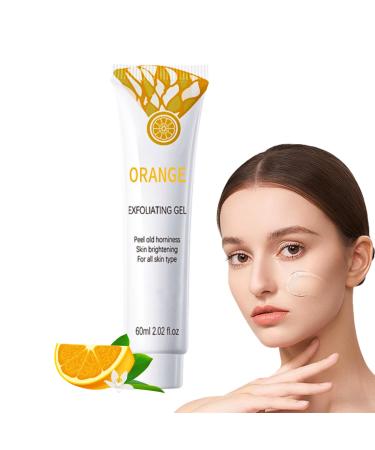 Orange Face Scrub Exfoliator Vitamin C Facial Scrub Gel Deep Exfoliating Face Wash Face Exfoliator Blackhead Scrub Orange Gel Mild Facial Exfoliator for Radiant Skin Face Body Knee