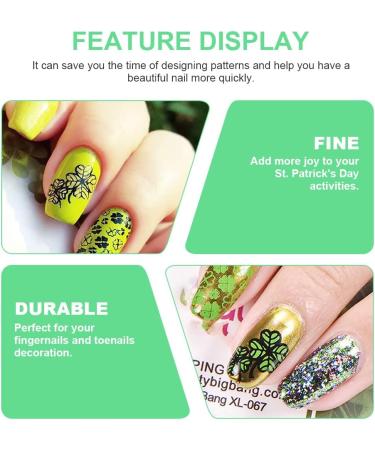 EXCEART Nail Art Stamp Set - 2pcs Patrick's Day Stamping Templates for Manicure | Metal Nail Printing Plates - Buy Online on GoSupps.com