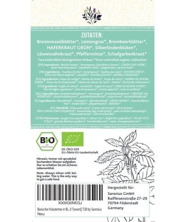 Th alcalin bio tisane pour une alimentation alcaline avec ortie 100g - Buy Online on GoSupps.com