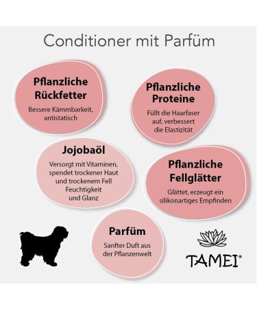 TAMEI BIO Dog Conditioner - Natural Fur Care for All Breeds | Vegan & Nourishing | Easier Combing & Smoothing - 250 ml - Buy Online on GoSupps.com