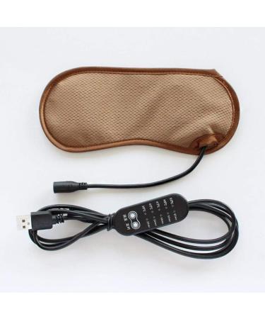 Paowsietiviity Silk Electric USB Heated Eye Mask Hot Compress for Dry Eyes Dark Circles 5 Set (Black) - Buy Online on GoSupps.com