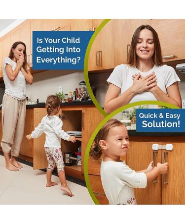 KWKW Child Safety Belt Locks - 10 Pack for Cupboards Drawers & Toilets - Black Baby Safety Locks - Buy Online on GoSupps.com