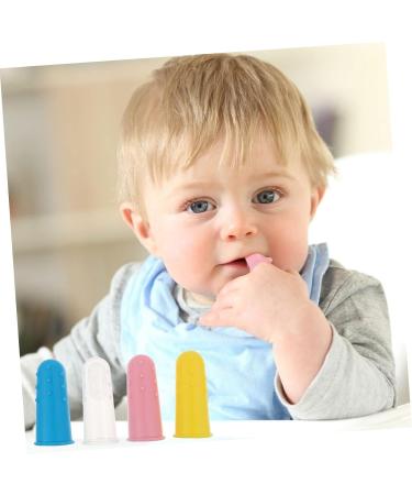 Minkissy 8-Piece Baby Silicone Toddler Toothbrush Set | Dog Dental Care Toy | Finger Toothbrush for Newborns & Pets | Multi-Color Options - Buy Online on GoSupps.com