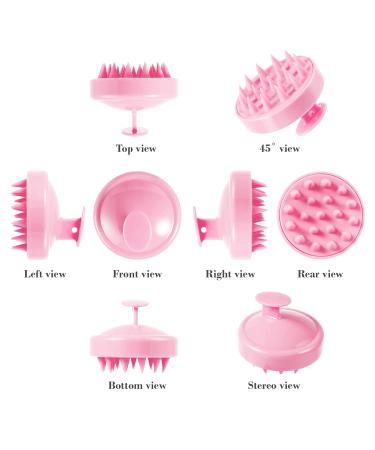 Scalp Massager & Shampoo Brush - Soft Silicone Bristles for Dandruff Relief, Hair Growth & Scalp Massage - Pink - Buy Online on GoSupps.com