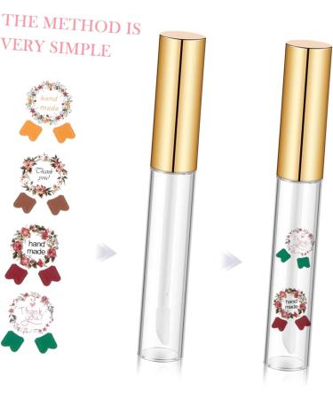  BIUDECO 10 Pieces Lipstick Stickers Handmade Labels Candy Bag Stickers Lip Balm Container Stickers Manual PVC One Sheet - Buy Online on GoSupps.com