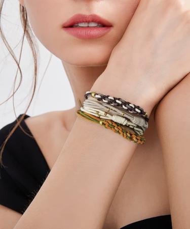 FIRAZIO 52Pcs Boho Hair Ties Bracelet for Women - Colorful Stackable Elastic Ponytail Holders for Thick & Curly Hair - Buy Online on GoSupps.com