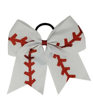 minkissy Kids Baseball Girls Softball Baseball for Kids Barrettes for Girls Softball Scrunchies Softball Bows for Team Bow Scrunchies Cheerleader Bows for Girls Child Ribbon Hair
