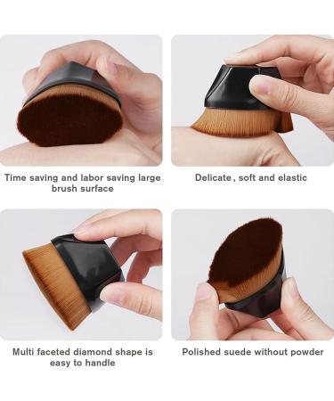 Foundation Makeup Brush Foundation Brush for Liquid Makeup Kabuki Face Brush Multifunctional for Flawless Powder Blending Liquid or Cream Cosmetics (Black) - Buy Online on GoSupps.com