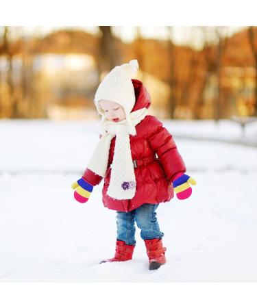Jupsk Toddler Mittens Winter Warm Knitted Gloves | Magic Stretch Bunny Gloves 3 Pairs for Baby Boys Girls 1-3 Years - Buy Online on GoSupps.com