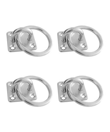 JVHLOV 4 piece of binding ring galvanized with screw -on plate ring augtplatte with ring binding singing for screwing up the cover plate for connection horses barenring crib ring tie hooks - Buy Online on GoSupps.com