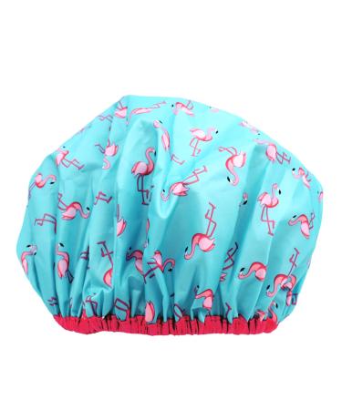 Fashionista Flamingo Oversized Waterproof Shower Cap - Reusable & Adjustable for All Hair Lengths - Buy Online on GoSupps.com