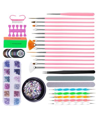 1 Set Manicure Pedicure Kit Diamond Rhinestones Nail Supplies Kit Rhinestones for Nails Nail Rhinestone Nail Dotting Tools Nail Buffer Nail Tools Nail Art Pen Kit Nail Lamp Painted