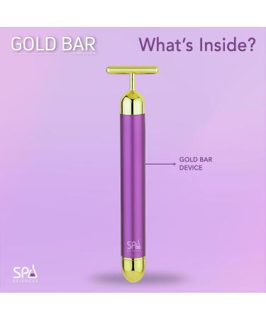 SPA SCIENCES Gold Bar - Vibrating Face Lift Massager for All Skin Types | Stimulates Collagen Battery Operated Perfect for Sensitive Skin - Buy Online on GoSupps.com