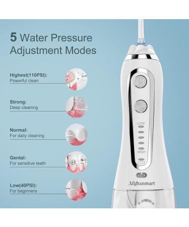 Afghanmart Water Flosser - Powerful White Dental Care Solution for Healthy Teeth & Gums - Fast International Shipping - Buy Online on GoSupps.com