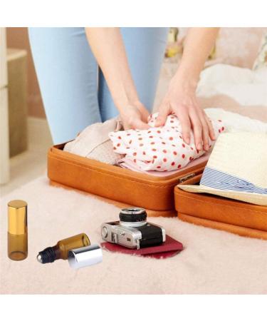 Buy Hongyupu Silver Glass Roller Bottles for Essential Oils - Perfect for Travel & Home Use - International Shipping Available - Buy Online on GoSupps.com