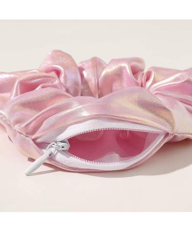 8 Piece Tie Dye Velvet Pocket Hair Scrunchies for Girls and Women with Hidden Zipper Pocket - Colorful and Shiny Elastic Hair Bands for Chapstick and Money Storage - Buy Online on GoSupps.com