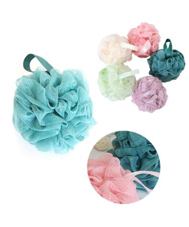 Beaupretty 5 Pcs Mesh Bath Sponges - Exfoliating Shower Loofah Puff for Kids & Adults | Soft Body Wash Pouf & Bubble Making Ball - Buy Online on GoSupps.com