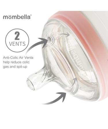 Mombella Soft Silicone Baby Bottle for Breastfeeding Babies 6+ Months - Anti-Colic, BPA & Phthalate Free (Old Rose, 7 oz) - Buy Online on GoSupps.com