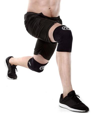 Rehband Knee Support Sleeve for CrossFit & Heavy Training - 5mm Neoprene Unisex Silver/Black - Optimize Performance & Comfort - Buy Online on GoSupps.com