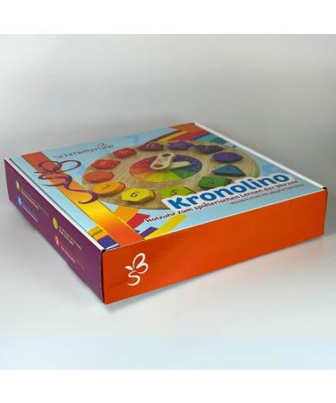 SCHMETTERLINE Kronolino Wooden Learning Clock | Rainbow Colors for Playful Time Learning | Ages 3+ - Buy Online on GoSupps.com