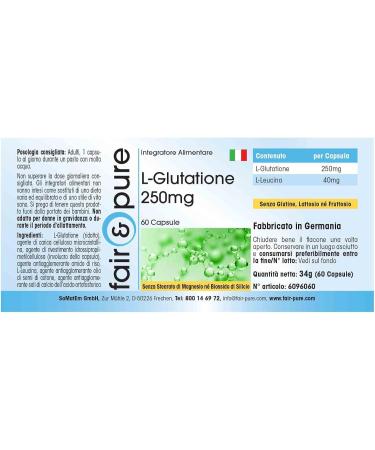 Fair & Pure - L-Glutathione 250mg - reduced - vegan - 60 capsules - Buy Online on GoSupps.com