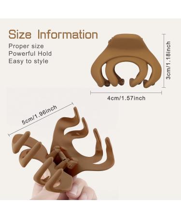 Unaone 12 Pack Small Octopus Hair Clips - 1.5 Inches Mini Matte Hair Claw Clips for Women & Girls - No-Slip Styling Accessories in Multi-colored - Thin Hair Friendly - Buy Online on GoSupps.com