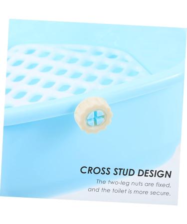 Hohopeti Box Rabbit Toilet Small Animal Supply Hamster Bathtub Bunny Bedding for Rabbits Litter Pan Plastic 33X29.5X14CM Blue - Buy Online on GoSupps.com