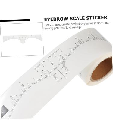 WOONEKY 2 Rolls Adhesive Brow Ruler Stickers Eyebrow Measuring Sticker Makeup Supplies White - Buy Online on GoSupps.com