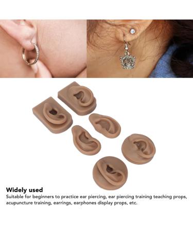Silicone Human Ear Model - Reusable 3 (Deep Skin Color) - Buy Online on GoSupps.com