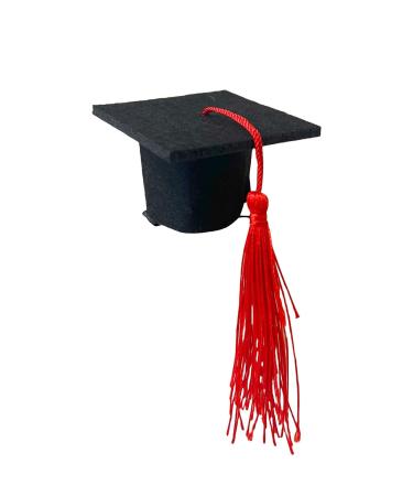 Graduation Hat Insert | 3D Doctoral Hat | Graduation Hat Hairpins Hat Inserts Graduation Accessories for Women Men Red