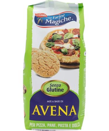 Lo Conte Le Farine Magiche Farina di Avena Integrale Senza Glutine Gluten-Free Whole Oat Flour Ideal for All Preparations 300 g Pack