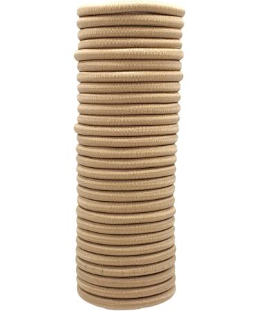 20 PCS Extra Strong 4mm Elastic Hair Bands - Beige Blonde Ponytail Holders for Women Men Girls Kids - No Metal Gentle Elastics - Buy Online on GoSupps.com
