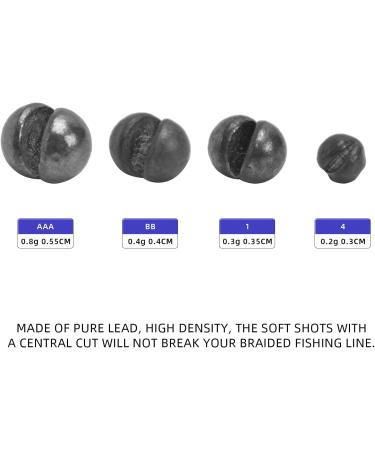 SF Micro Split Shot Lead Combo - 112Pcs/4 Sizes/1 Box - Fly & Ice Fishing Pure Lead Sinkers Weights - Fishing Tackle - Buy Online on GoSupps.com