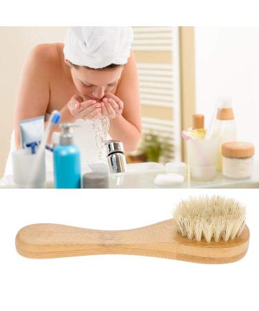 Portable Facial Cleansing Brush | Wooden Handle Exfoliating & Massaging Brush for Deep Skin Cleansing - Buy Online on GoSupps.com