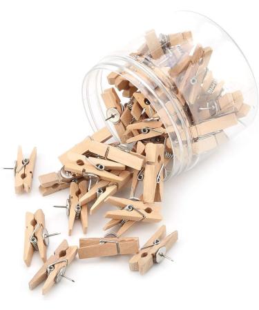 50 Pieces 35x7mm Wooden Clips - Decorative Handicraft Clamps for Photos & Clothing - Unique Rustic Style - Buy Online on GoSupps.com