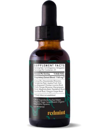 Redmint Herbal Tincture - Digestif | Herbal Supplement with Burdock Root Dandelion Root Extract | Natural Detox and Enhance Gut & Digestive Health | Rooted in Ancient TCM Wisdom | 30 ml - Buy Online on GoSupps.com