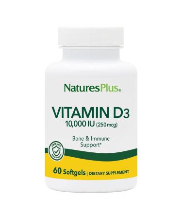 Nature's Plus Maximum Potency Vit D3 10000 IU 60 Softgels