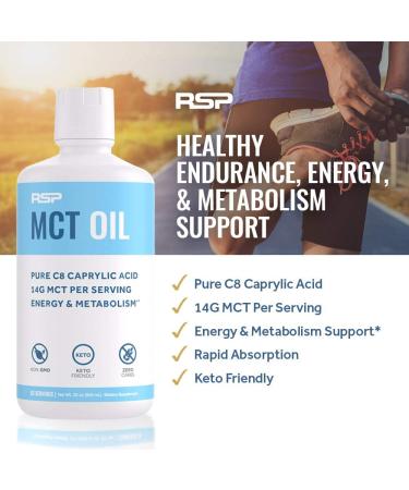 RSP Nutrition Clean Active MCT Oil 32 oz - Premium Medium Chain Triglycerides - Buy Online on GoSupps.com