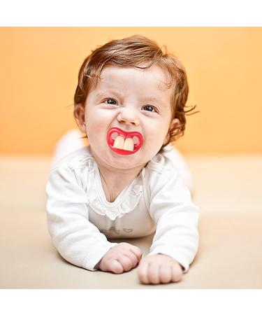 Upriver Funny Pacifier for Babies - Sweet Design Kissable Lips & Mustache - BPA-Free Silicone for Toddlers | Perfect Shower Gift - Buy Online on GoSupps.com