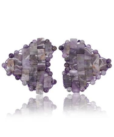 Heartshaped Jade Eye Mask Fatigue Relief Amethyst Sleeping Eye Mask Soothing Cooling Eye Patch Blindfold for Dark Circle