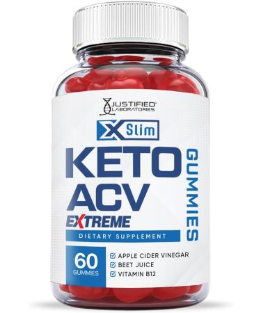 X Slim Keto ACV Gummies 2000MG Extreme Formula - Vegan Non GMO with Pomegranate Juice, Beet Root, B12 - 60 Gummies - Buy Online on GoSupps.com