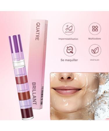  dzqad Matte Lipstick 4-in-1 Glossy Cosmetics Waterproof Liquid Lipstick Makeup Ideal for Cosmetic Use Women and Girls Travel Business Stage etc. - Buy Online on GoSupps.com