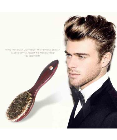 Premium Wooden Beard Comb & Brush - Stiff Bristles Retro Style Perfect for Men's Grooming - Buy Online on GoSupps.com