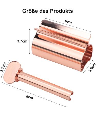 Piashow Tubenquetscher - Stainless Steel Tube Squeezer Set of 4 | Rose Gold | Perfect for Toothpaste Lotions & Creams | Suitable for All Ages - Buy Online on GoSupps.com