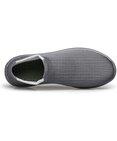 Vidbiv Men Slip-On Casual Trainers Walking Shoes - Lightweight & Breathable Mesh Sneaker in Grey-1 - Buy Online on GoSupps.com