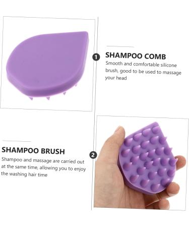 BUIFULSIC 1STK Bathing Brush | Silicone Dog & Body Massager Brush | Hair Shampoo Brush - Violet 8.5x7cm - Buy Online on GoSupps.com