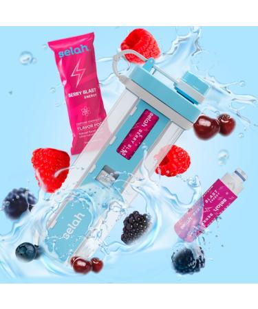 Selah Flavored Water Bottle - 20oz Water Bottle With Flavor Pods Included - Energy Drink Pods Flavor Cartridges Water Enhancer and Sports Drink Pods (Blue 6 Flavor Pod) 6 Flavor Pod Blue - Buy Online on GoSupps.com