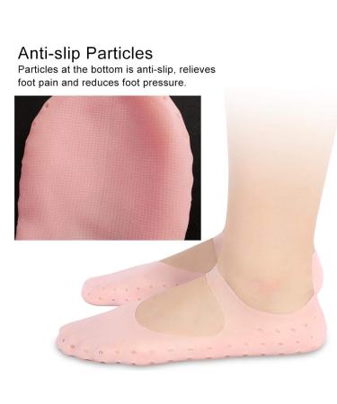 Silicone Moisturizing Gel Socks - Foot Care for Dry Feet & Cracked Heels - Anti-Riss Protection (Pink M) - Shop Internationally! - Buy Online on GoSupps.com