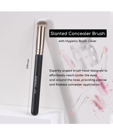 ENERGY Under Eye Concealer & Nose Contour Brush | Mini Angled Flat Top Kabuki for Flawless Blending of Dark Circles & Puffiness | Perfect for Powder Liquid Cream Makeup - Buy Online on GoSupps.com
